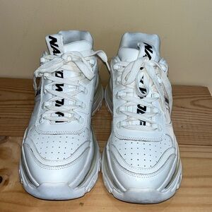 Naked Wolfe Men’s White Leather Sneakers Size EU 40 or US 7